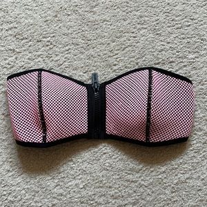TRIANGL swimwear strapless pink bikini top size large